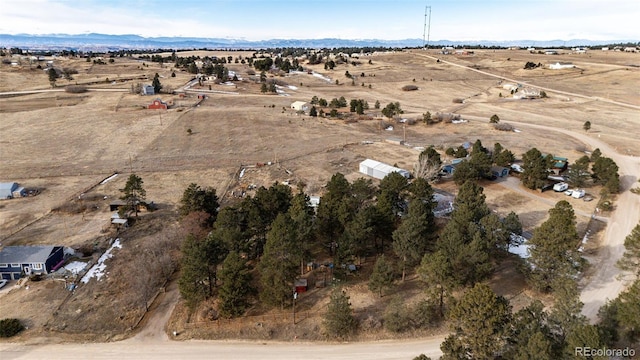 bird's eye view featuring a rural view