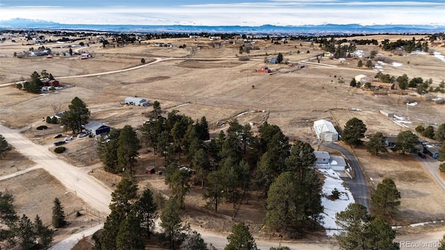 aerial view featuring a mountain view