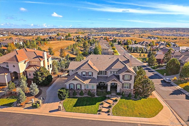 aerial view featuring a residential view