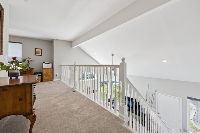 4976 S Nelson St Unit A, Littleton, CO 80127 - corridor with healthy amount of natural light, carpet flooring, and recessed lighting