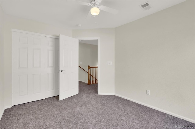 3109 S Jebel Way, Aurora, CO 80013 - unfurnished bedroom with carpet, baseboards, and ceiling fan