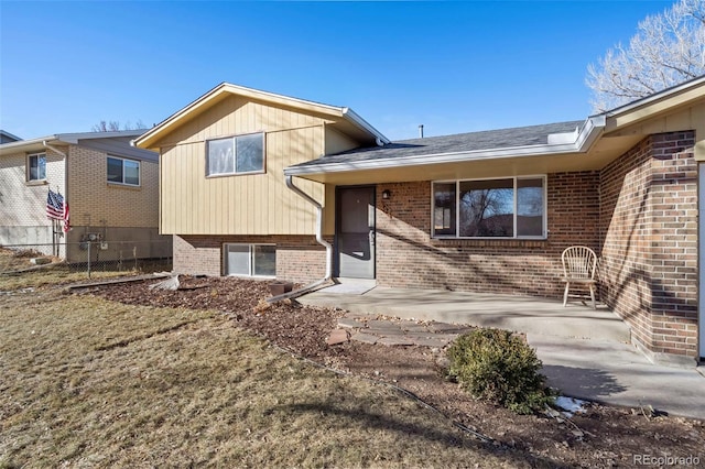 rear view of house with a patio area