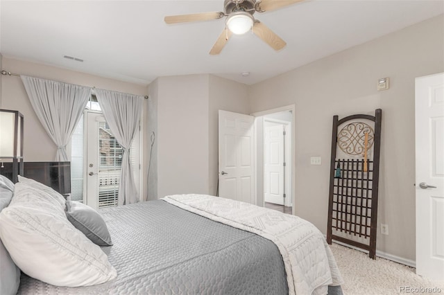 457 Black Feather Loop Unit 702, Castle Rock, CO 80104 - carpeted bedroom featuring access to exterior and ceiling fan