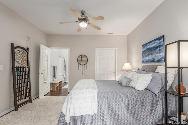 457 Black Feather Loop Unit 702, Castle Rock, CO 80104 - bedroom featuring carpet flooring, baseboards, and a ceiling fan