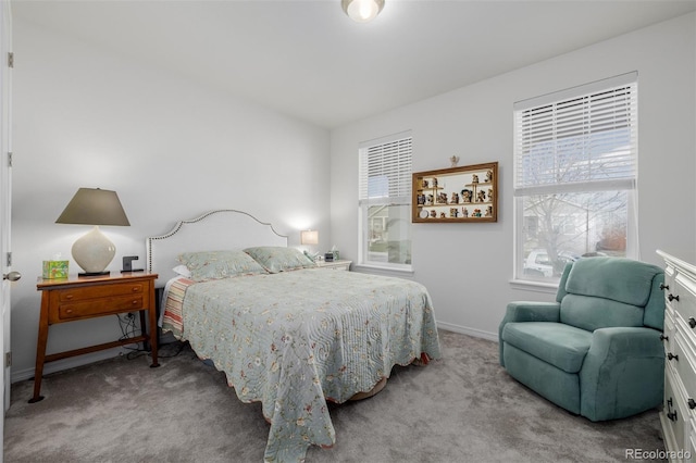 view of carpeted bedroom