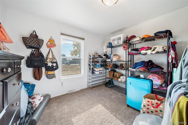 storage room featuring visible vents