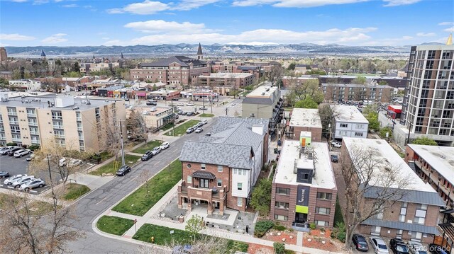 aerial view featuring a mountain view