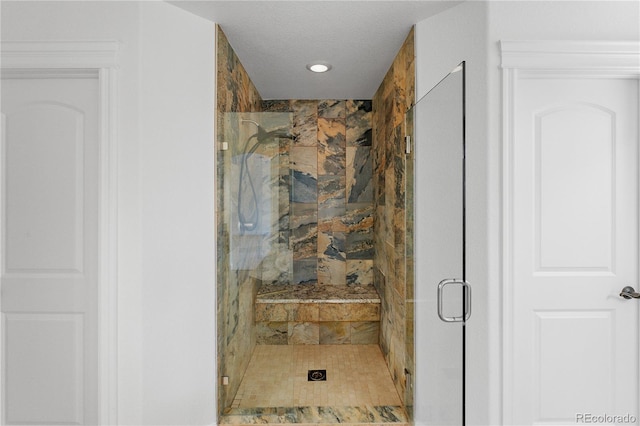 14325 N Santa Fe St, Broomfield, CO 80023 - bathroom featuring a stall shower and recessed lighting