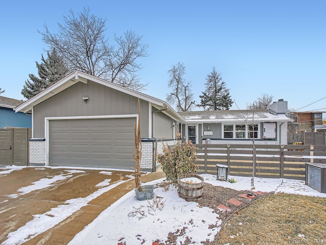 ranch-style house with a garage