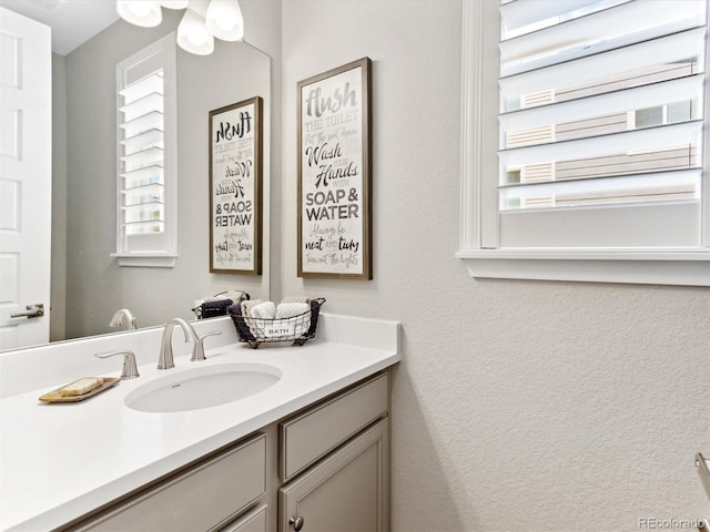 bathroom featuring vanity