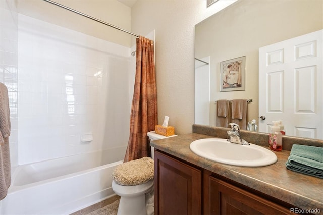 3742 E 127th Ln, Thornton, CO 80241 - bathroom featuring shower / bathtub combination with curtain and vanity