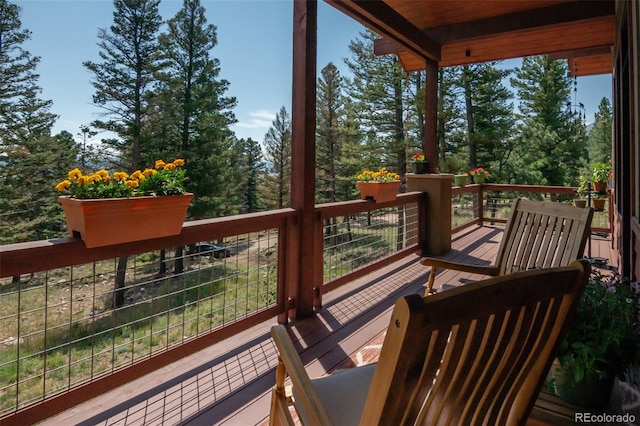 view of wooden terrace