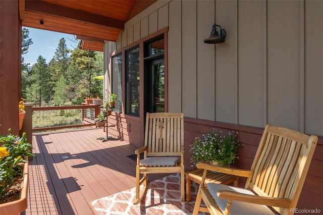 view of wooden terrace