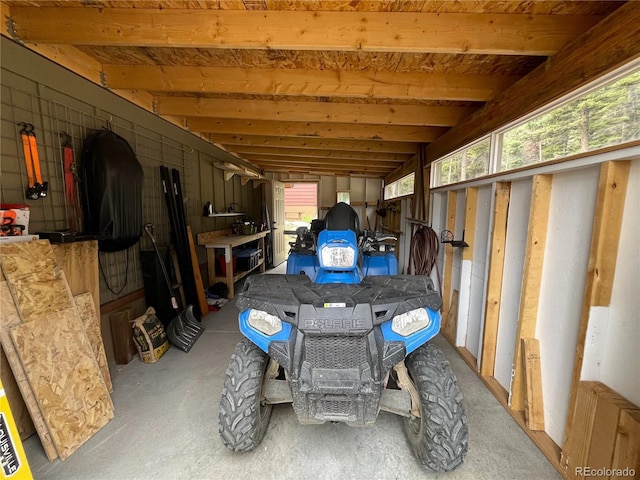 view of storage area