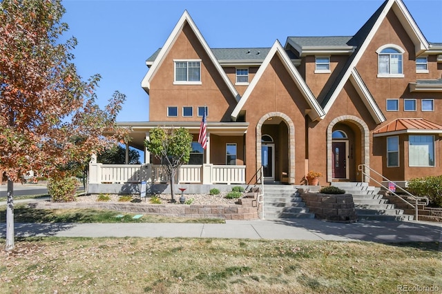 view of front of house with covered porch