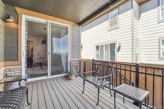 view of wooden deck