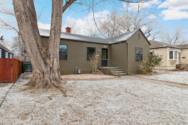 view of front of property with central air condition unit