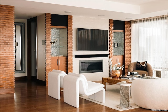 1133 14th St Unit 3420, Denver, CO 80202 - living room featuring wood finished floors and baseboards