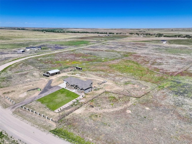 drone / aerial view with a rural view