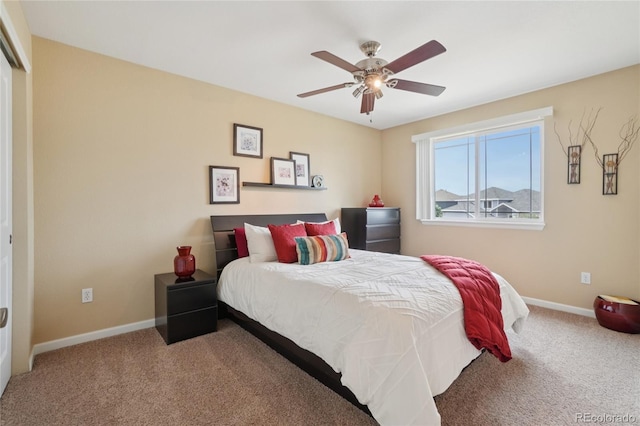 9158 Forest St, Firestone, CO 80504 - carpeted bedroom with baseboards and ceiling fan