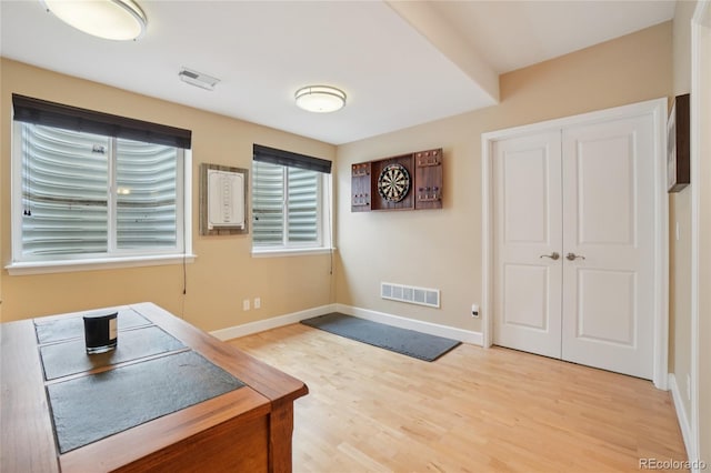 9158 Forest St, Firestone, CO 80504 - office area with light wood-style flooring and baseboards