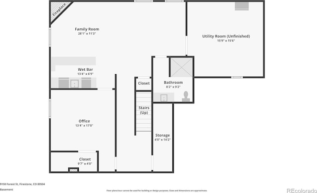 9158 Forest St, Firestone, CO 80504 - floor plan / room layout