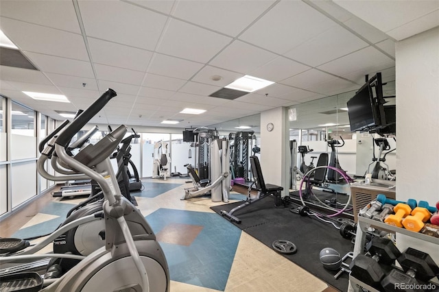 601 W 11th Ave Unit 910, Denver, CO 80204 - gym with a paneled ceiling