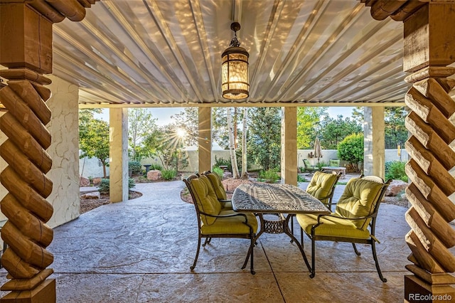 17995 Minglewood Trl, Monument, CO 80132 - fenced backyard featuring outdoor dining area and a patio area