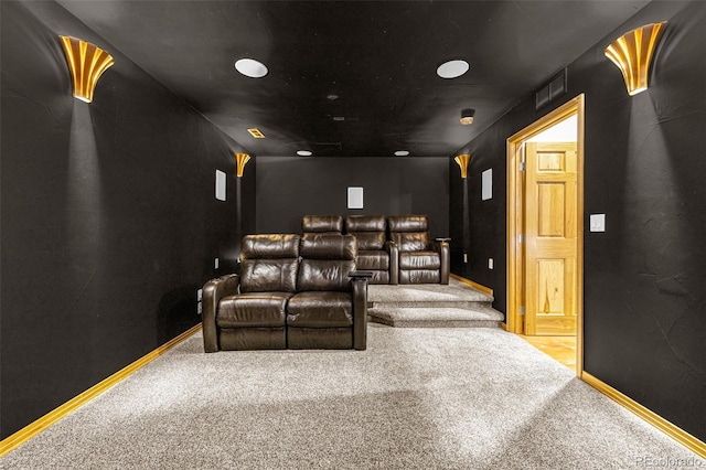 17995 Minglewood Trl, Monument, CO 80132 - home theater room featuring carpet flooring and baseboards