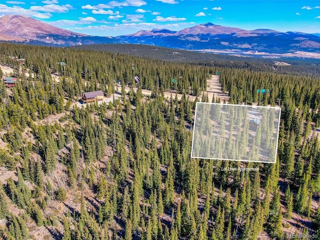 aerial view featuring a mountain view