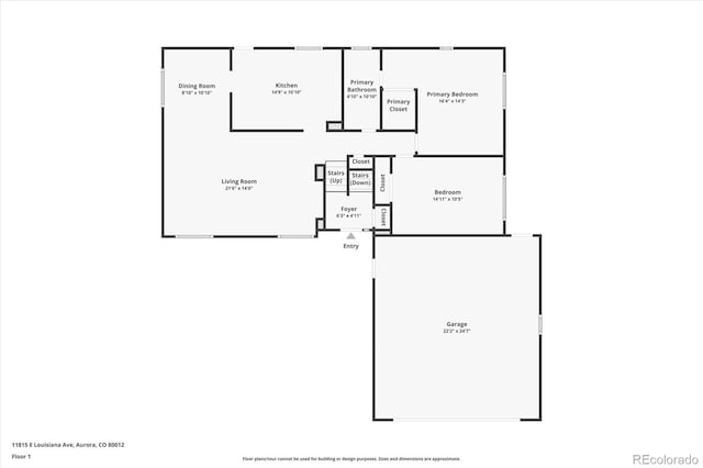 11815 E Louisiana Ave, Aurora, CO 80012 - view of floor plan / room layout