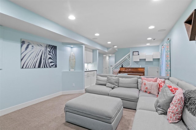 view of carpeted living room