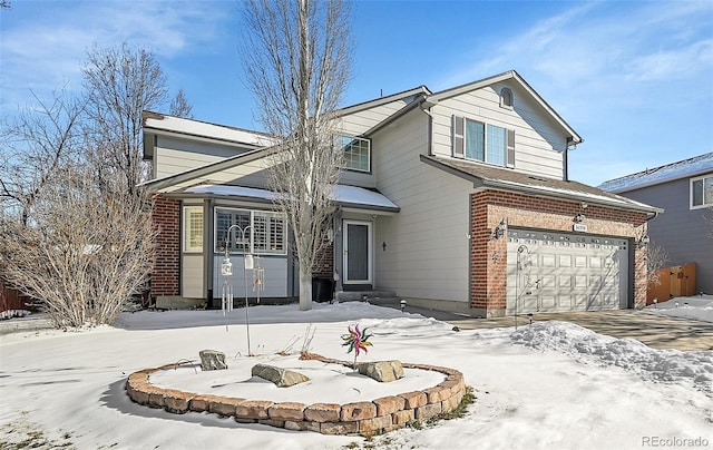 14558 Vine St, Thornton, CO 80602 - traditional-style house featuring an attached garage and brick siding