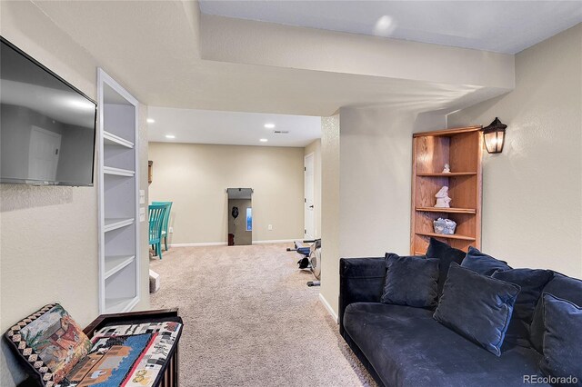 14558 Vine St, Thornton, CO 80602 - living area featuring carpet and recessed lighting
