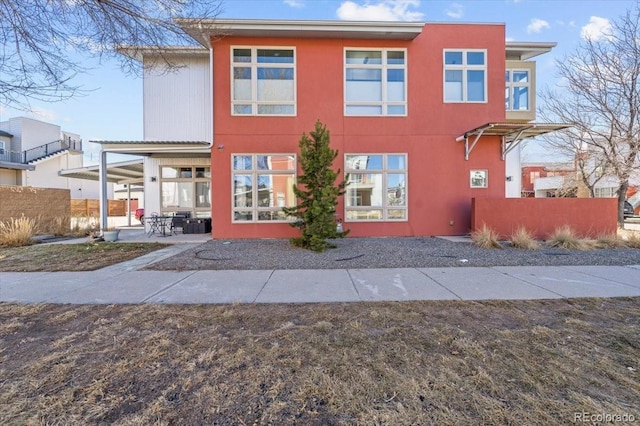 view of front of house with a patio