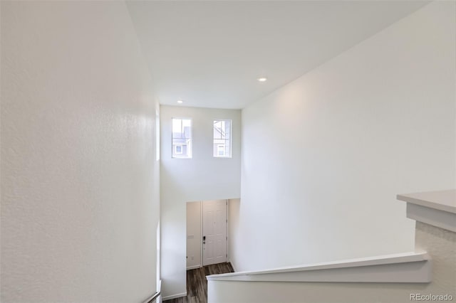 17530 E 95th Ave, Commerce City, CO 80022 - stairway featuring wood finished floors and recessed lighting