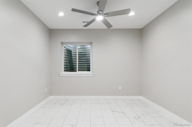 empty room with ceiling fan