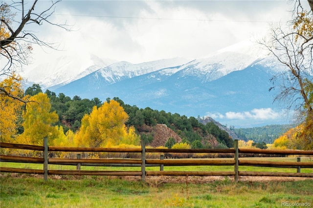 property view of mountains with a rural view