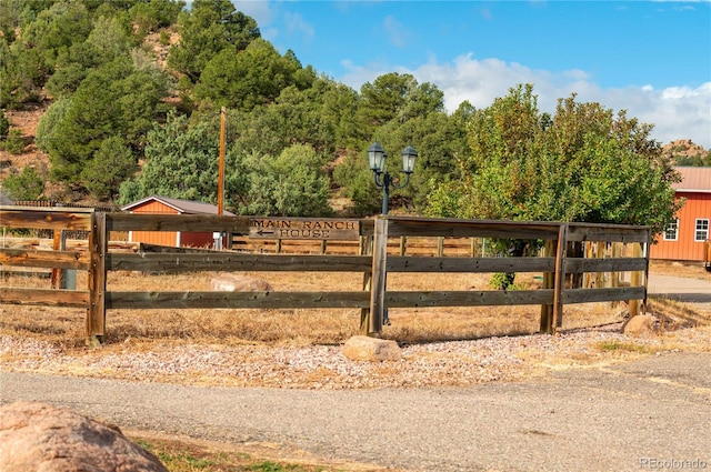 exterior space featuring a rural view