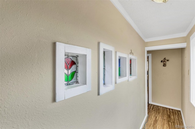 237 Foxtail Ct, Fairplay, CO 80440 - hall with crown molding and wood finished floors