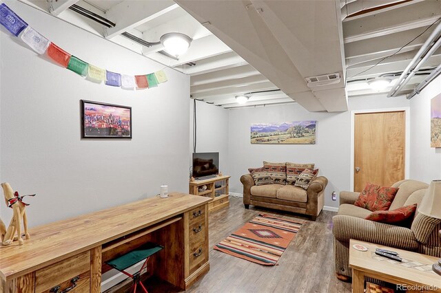 interior space featuring hardwood / wood-style floors