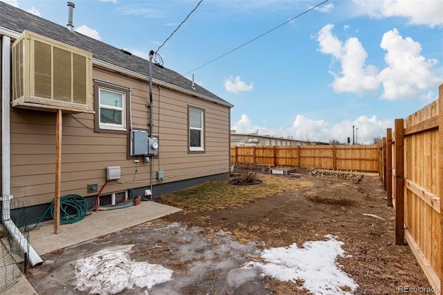 view of property exterior featuring a patio