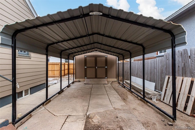 view of car parking featuring a carport