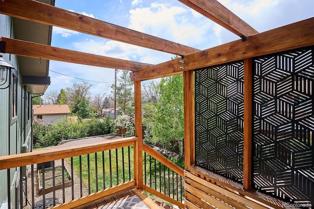 view of wooden terrace