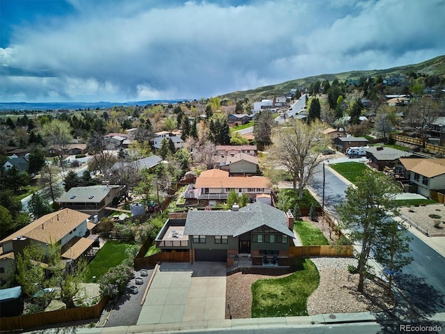 birds eye view of property featuring a residential view