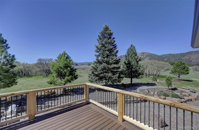 18045 Sunburst Dr, Monument, CO 80132 - deck with a mountain view