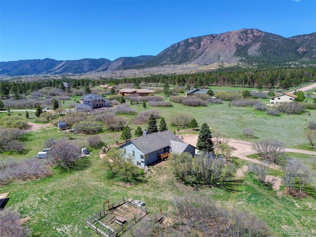18045 Sunburst Dr, Monument, CO 80132 - view from above of property featuring a mountainous background