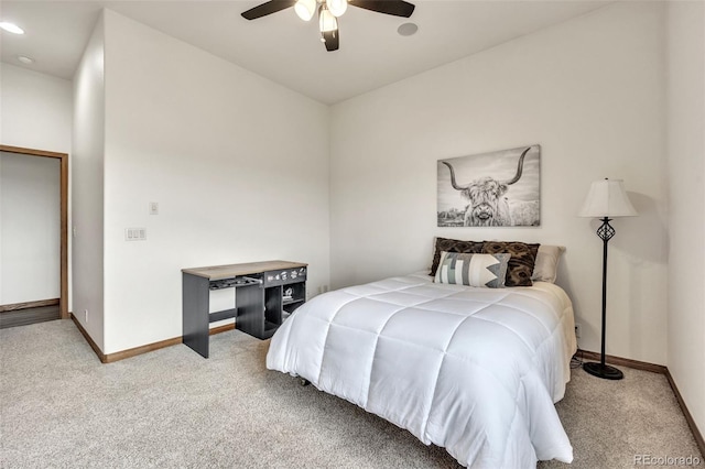 15125 Spring Valley Rd, Larkspur, CO 80118 - carpeted bedroom with baseboards and ceiling fan