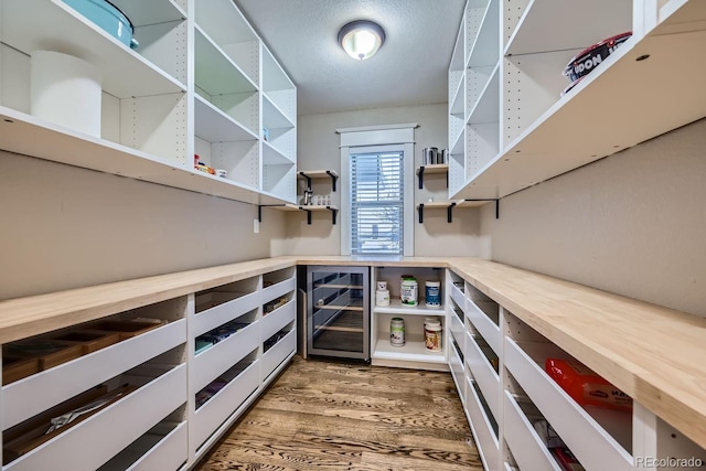 pantry featuring wine cooler