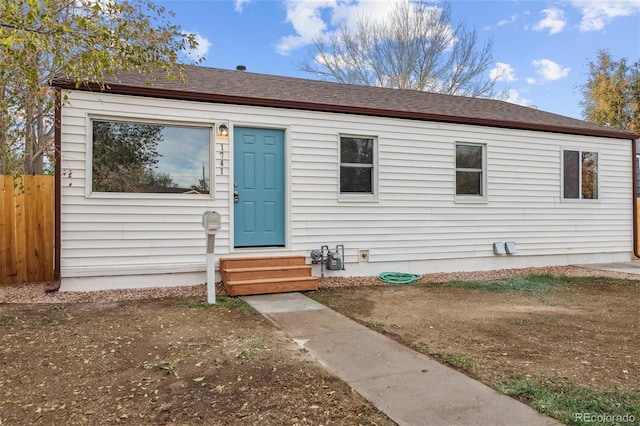 view of front of property